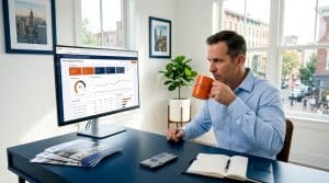 Real estate agent reviews PPC results