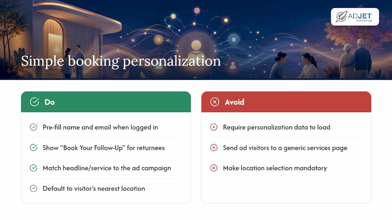 How Can You Personalize a Booking Page Without Overcomplicating It? — overview diagram