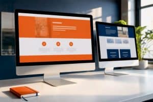 Landing page and website layouts compared