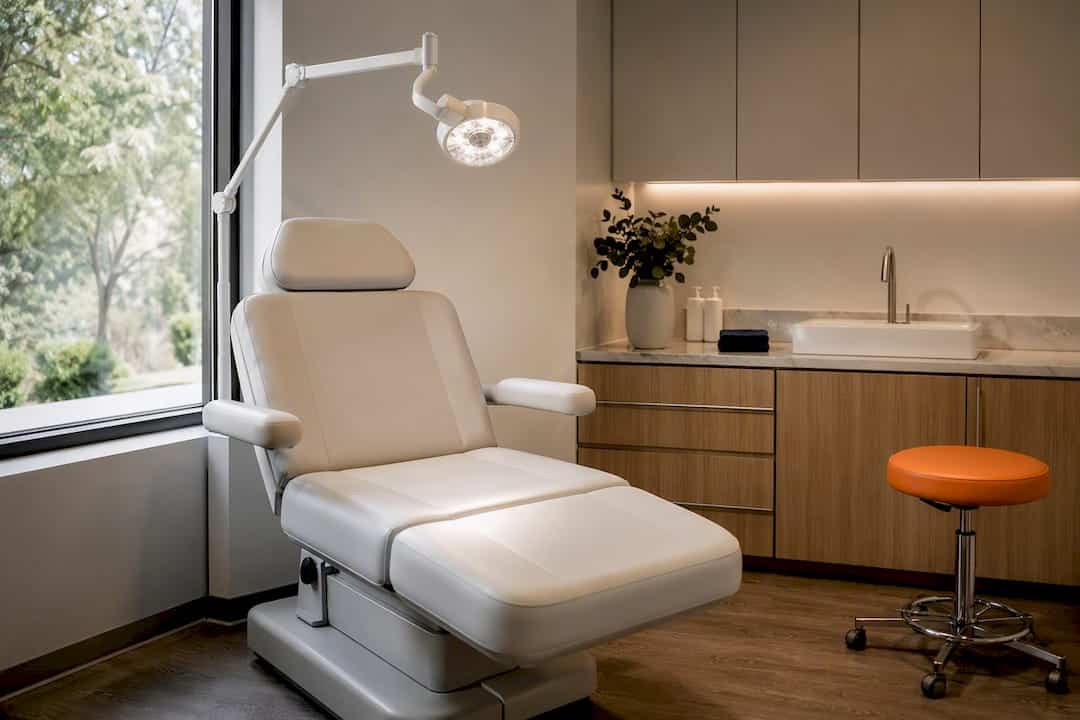 Clean medical exam room interior