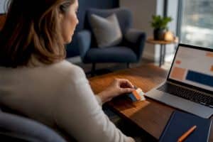 Therapist organizing blog topic ideas