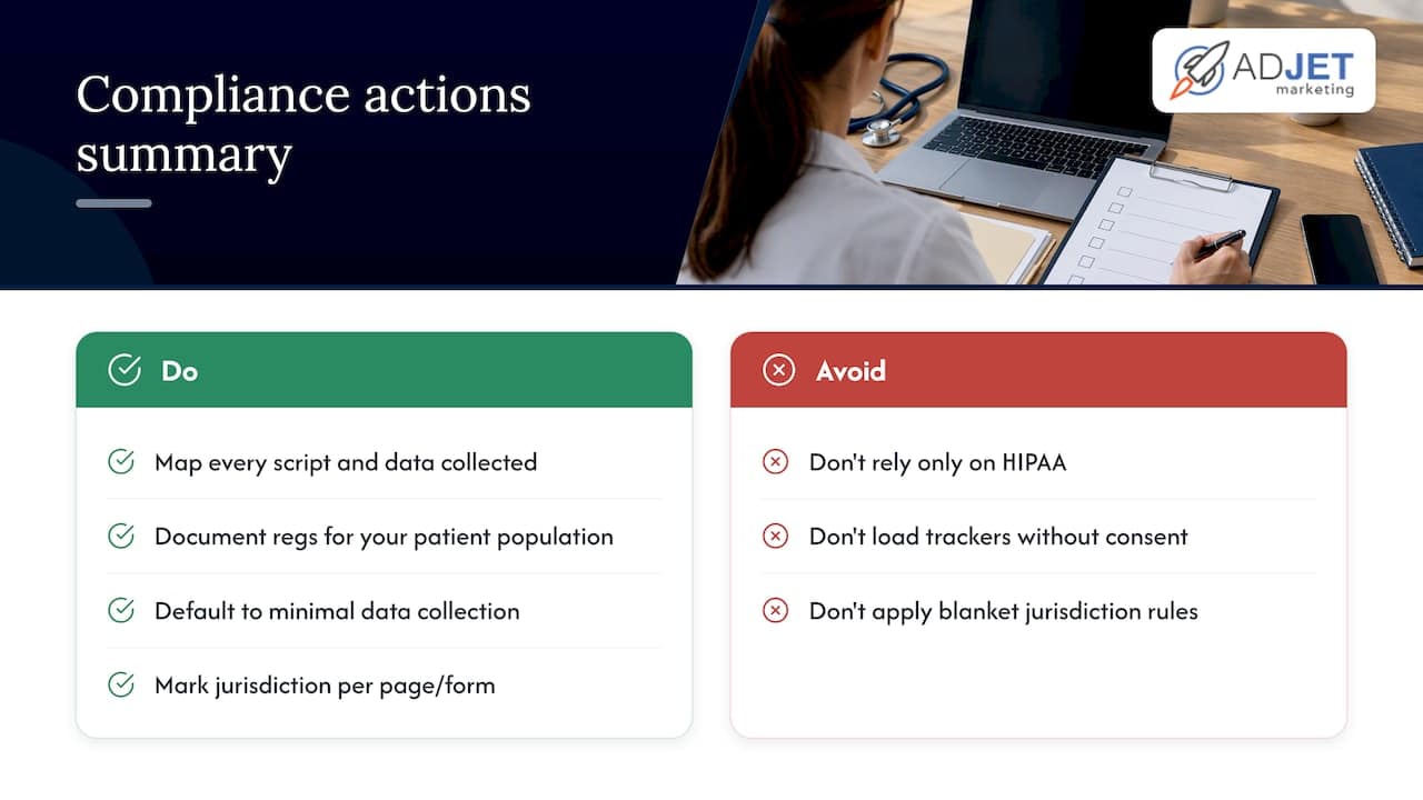 Compliance beyond HIPAA: GDPR and other data handling rules — overview diagram