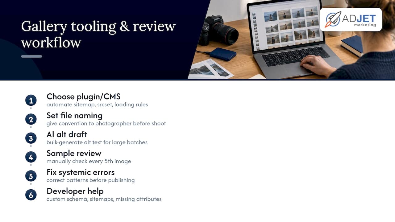 Clinic gallery SEO and alt text workflow