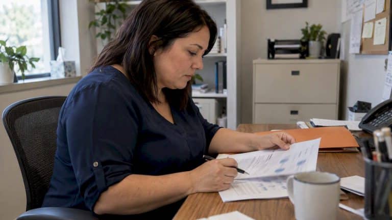 Clinic owner reviewing conversion benchmark report