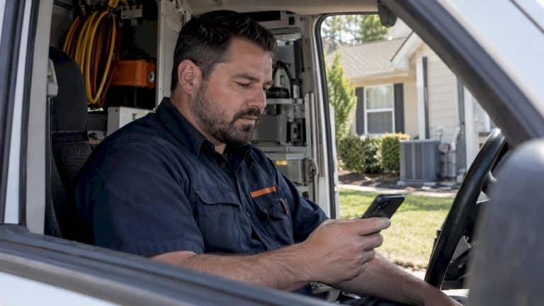 HVAC contractor returning a missed lead call