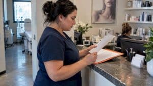 Medspa owner comparing monthly advertising costs